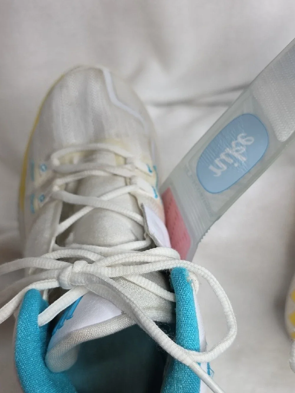 Nike Kids Kyrie 6 90 High-Top Basketball Sneakers - White/Yellow/Teal/Pink